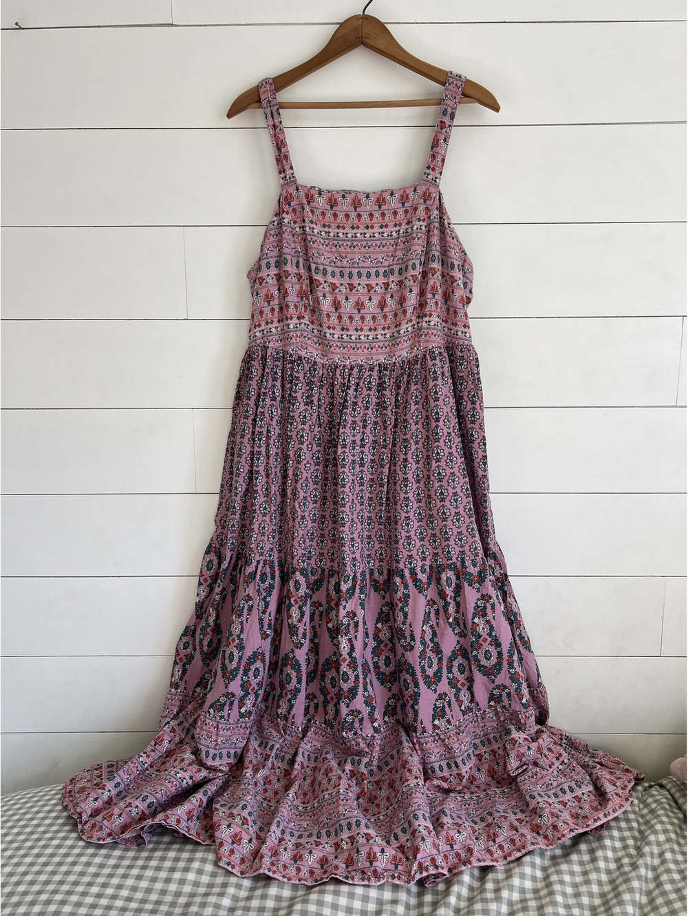 Knox Rose Rose Pink Floral Maxi Dress Women's XXL Boho Fairy Cottage Lagenlook